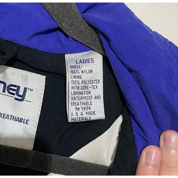 Vintage Tourney Gore-Tex Ladies Windbreaker Jacket Geometric Large - Picture 4 of 14